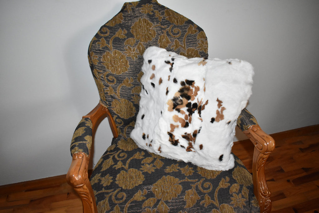 Fur pillow cover | Rex rabbit Fur Pillow Case | Fluffy Fur Pillow | Fur Home Accessories