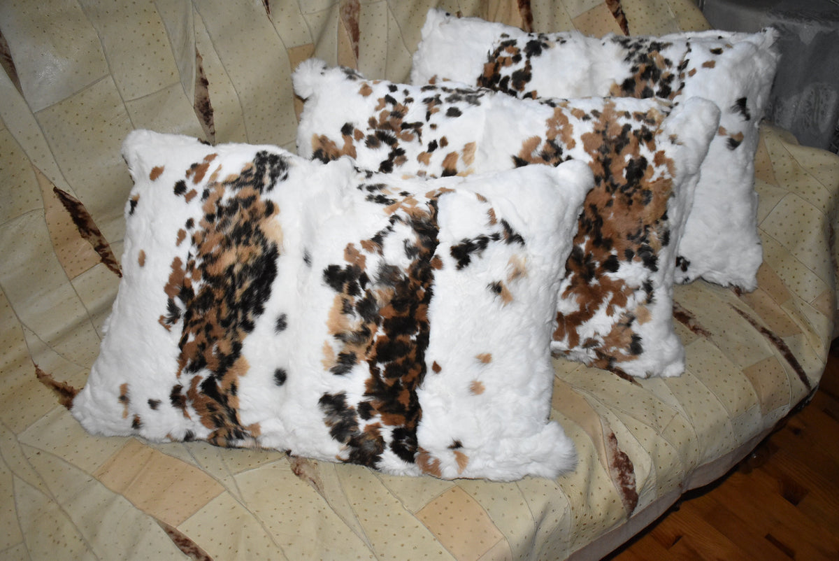 Fur pillow cover | Rex rabbit Fur Pillow Case | Fluffy Fur Pillow | Fur Home Accessories