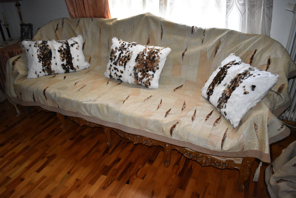 Fur pillow cover | Rex rabbit Fur Pillow Case | Fluffy Fur Pillow | Fur Home Accessories