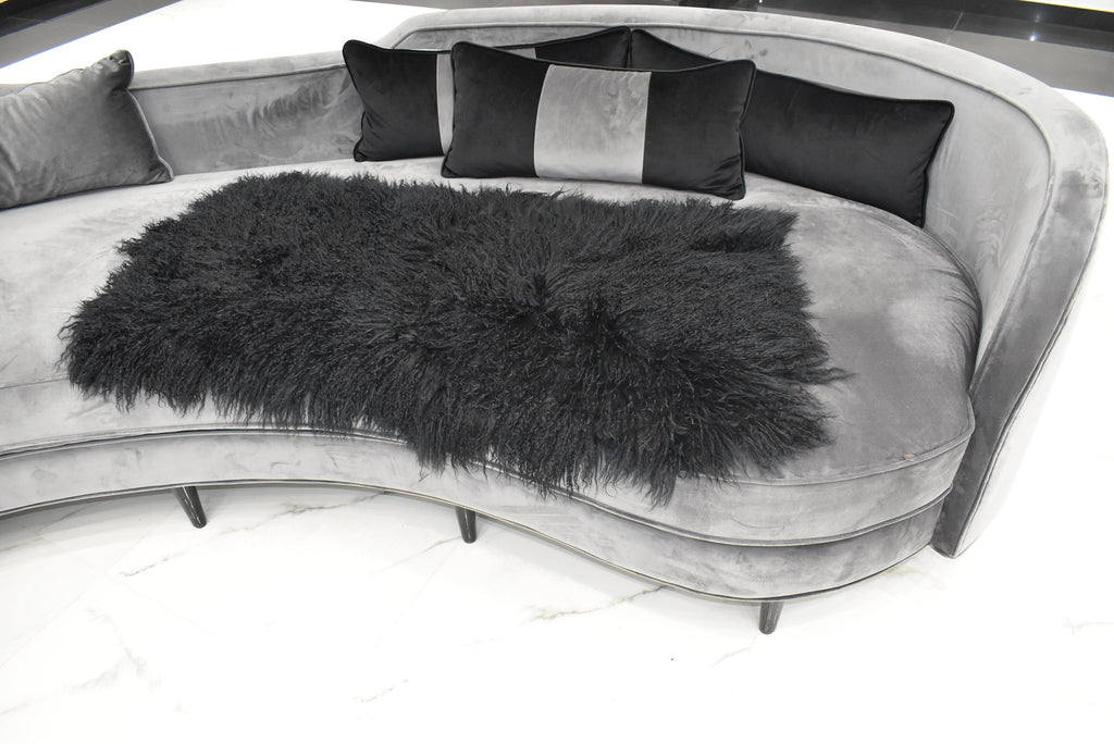 Mongolian Fur Rug | Mongolian Fur Throw  | Fur Blanket of mongolian Lamp fur  | Handmade Fur Throw