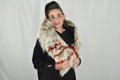 Real  Fox Fur Collar-Scarf With Fox Tail -Gift For Her