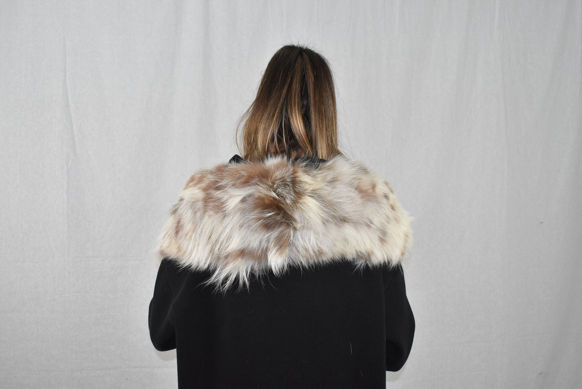 Real  Fox Fur Collar-Scarf With Fox Tail -Gift For Her