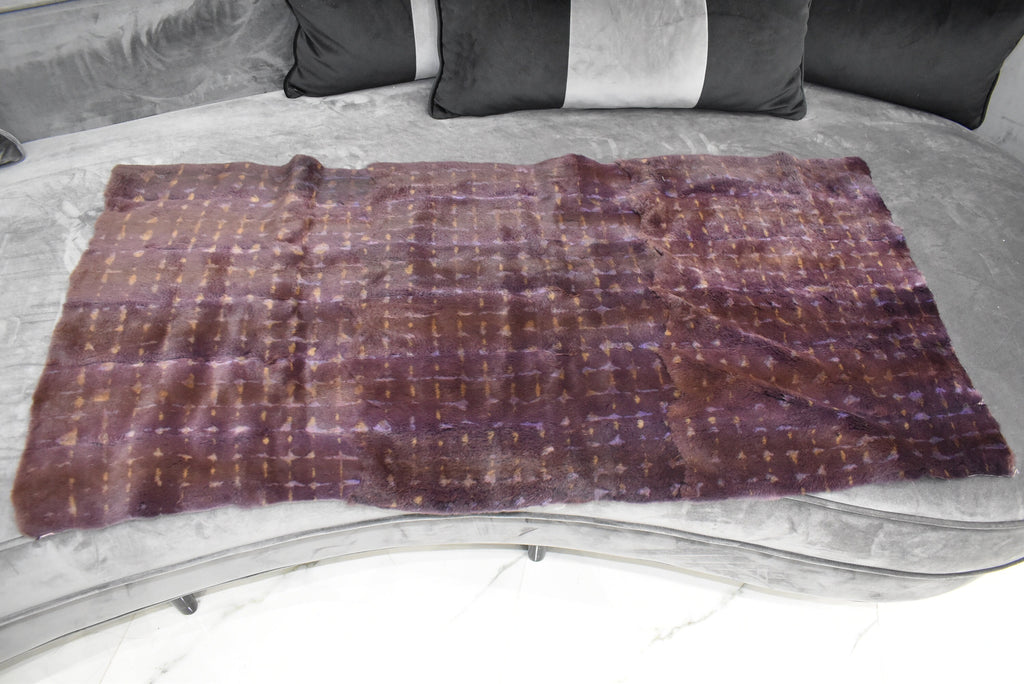Sheared Rabbit Fur Rug | Fur Throw  | Fur Blanket | luxury Fur Carpet