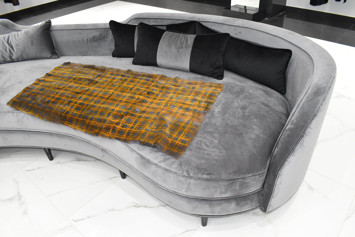 Sheared Rabbit Fur Rug | Fur Throw  | Fur Blanket | luxury Fur Carpet