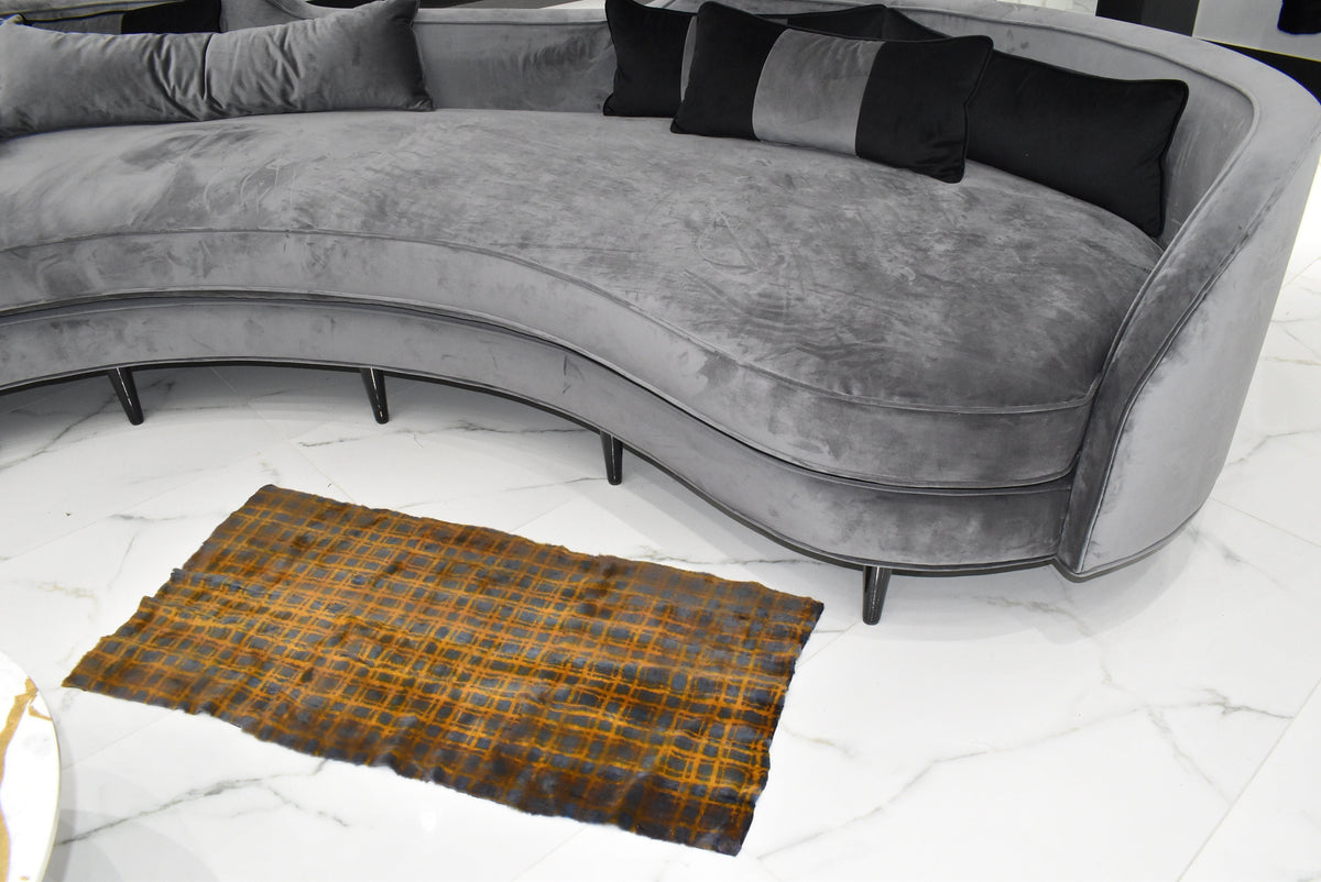 Sheared Rabbit Fur Rug | Fur Throw  | Fur Blanket | luxury Fur Carpet