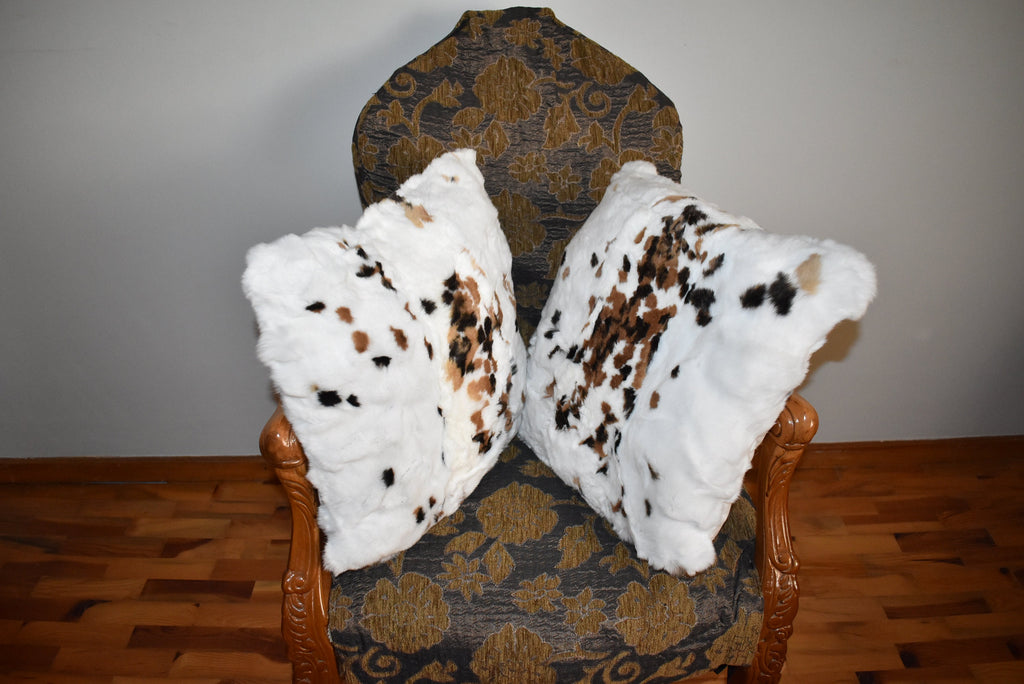 Fur pillow cover | Rex rabbit Fur Pillow Case | Fluffy Fur Pillow | Fur Home Accessories