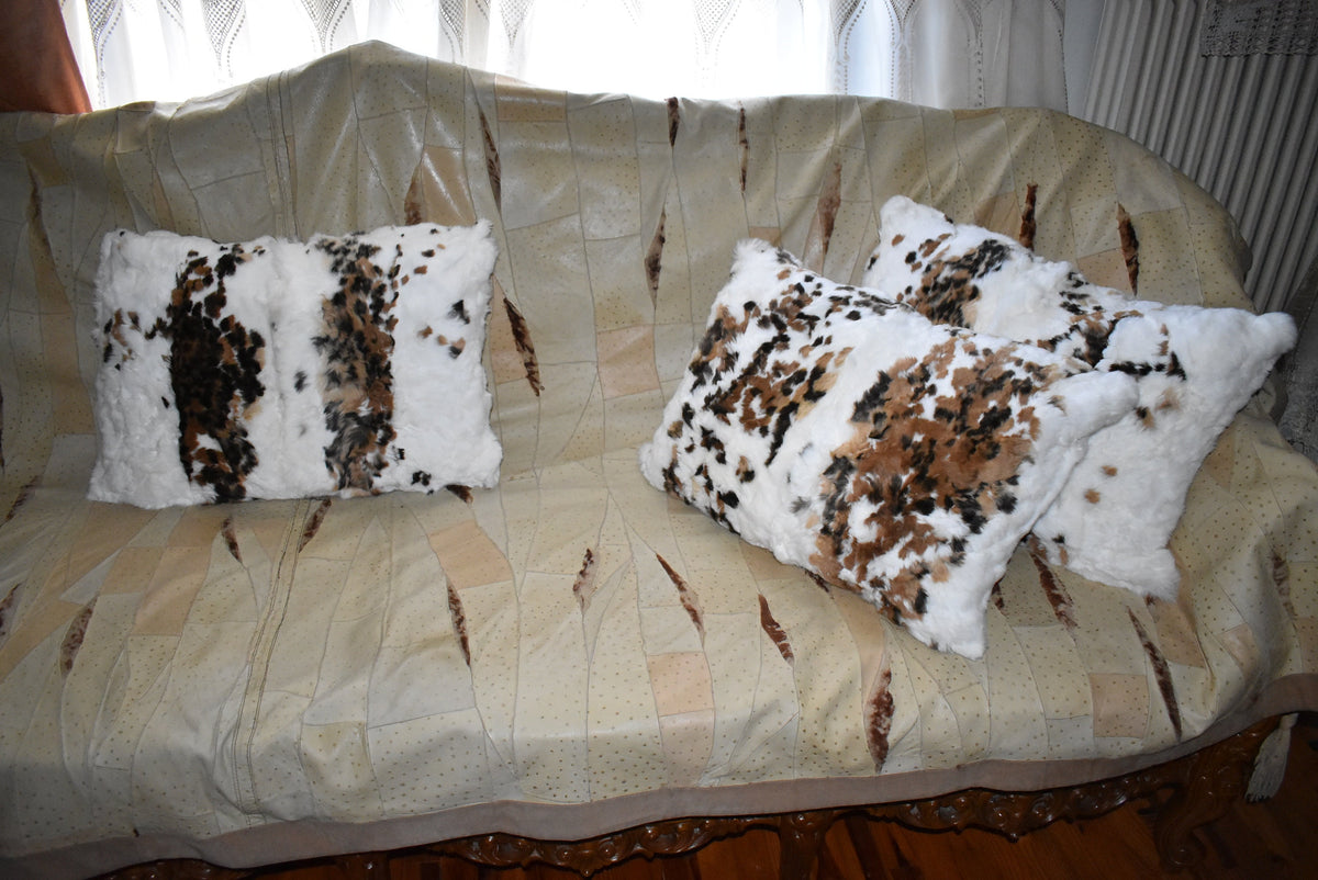 Fur pillow cover | Rex rabbit Fur Pillow Case | Fluffy Fur Pillow | Fur Home Accessories