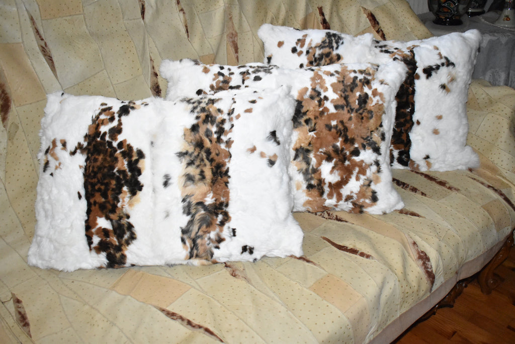 Fur pillow cover | Rex rabbit Fur Pillow Case | Fluffy Fur Pillow | Fur Home Accessories
