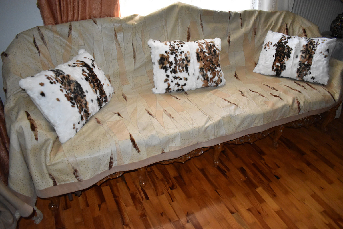 Fur pillow cover | Rex rabbit Fur Pillow Case | Fluffy Fur Pillow | Fur Home Accessories