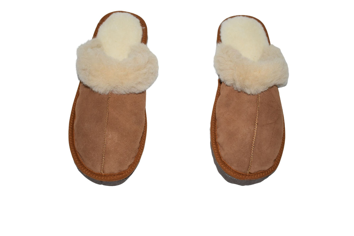 Genuine Sheepskin Slippers | Sheariling Fur Slippers | Winter slippers | Fur slides | Great gift for her