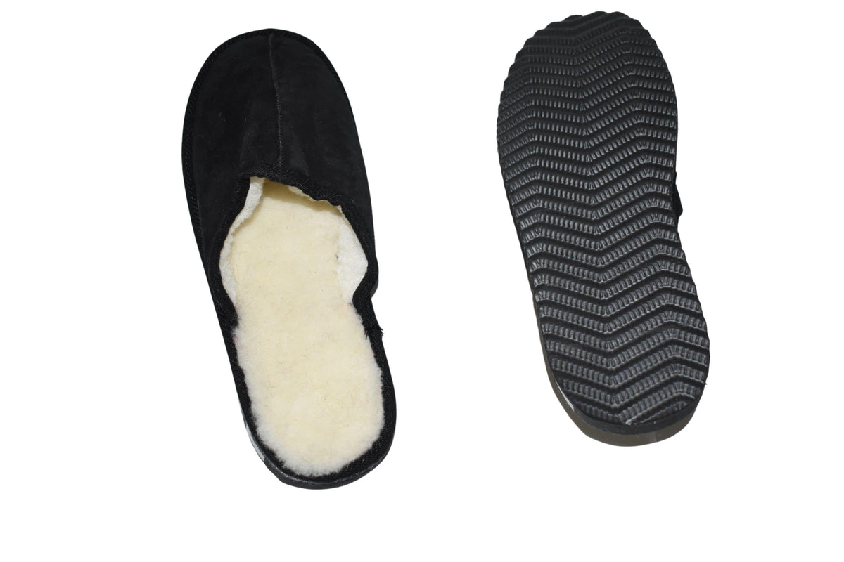 Genuine Sheepskin Slippers For Men | sheariling Fur Slippers | Winter slippers | Fur slides | Leather Slippers