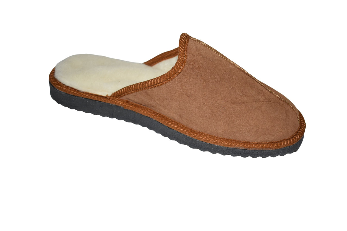 Cozy Sheepskin Slippers  |  sheariling Fur Slippers | Winter slippers |Men  Fur slippers | Leather Slippers