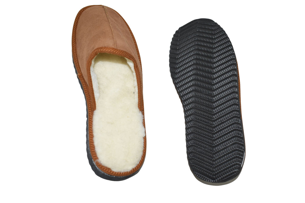 Cozy Sheepskin Slippers  |  sheariling Fur Slippers | Winter slippers |Men  Fur slippers | Leather Slippers