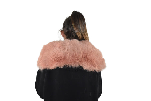 Awesom  Fox Fur Collar, Papaya Color,Fur scarf, Coat Collar , Winter Collar, women collar, fashionable Fur collar