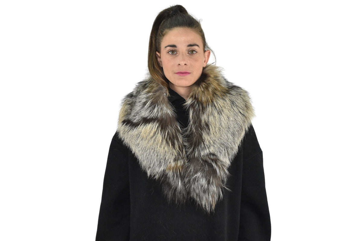 Fox Fur Collar, Fur scarf, Coat Collar , Winter Collar, women collar, Silver -Gold  Fur collar,