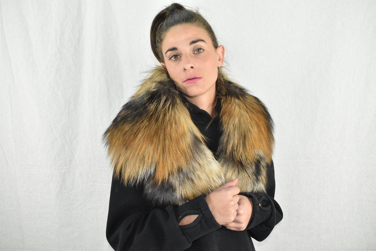Gorgeous Golden Cross  Fox Fur Collar