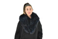 Gorgeous Real Natural Blue Black Color Fox Fur Collar