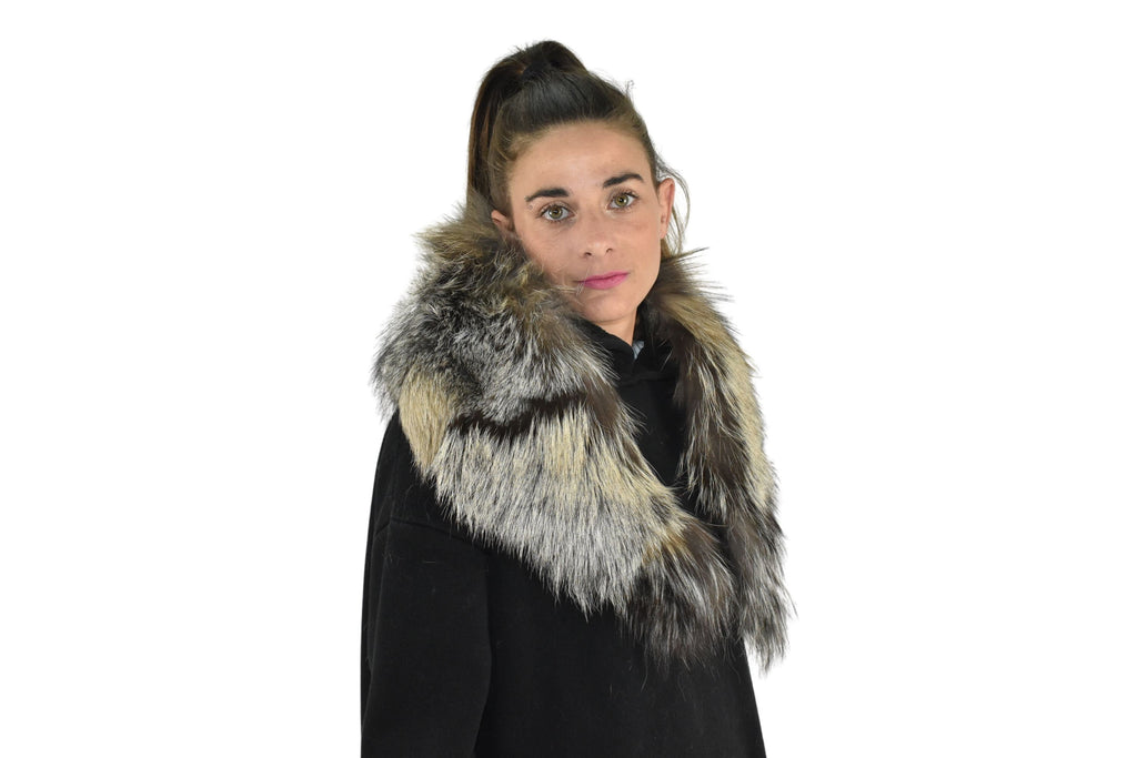 Fox Fur Collar, Fur scarf, Coat Collar , Winter Collar, women collar, Silver -Gold  Fur collar,
