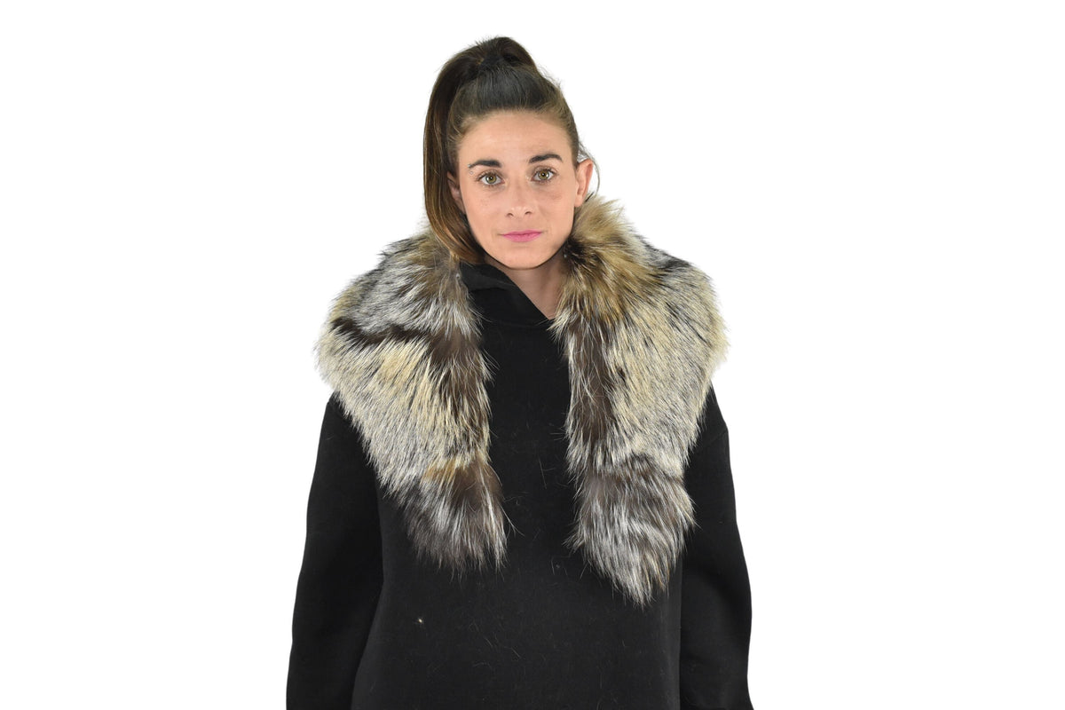 Fox Fur Collar, Fur scarf, Coat Collar , Winter Collar, women collar, Silver -Gold  Fur collar,