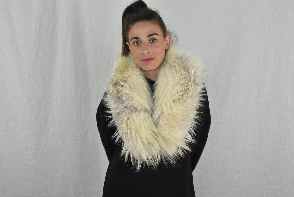 Swanky  Fox Fur Collar, Fur scarf, Coat Collar , Winter Collar, women collar, fashionable Fur collar
