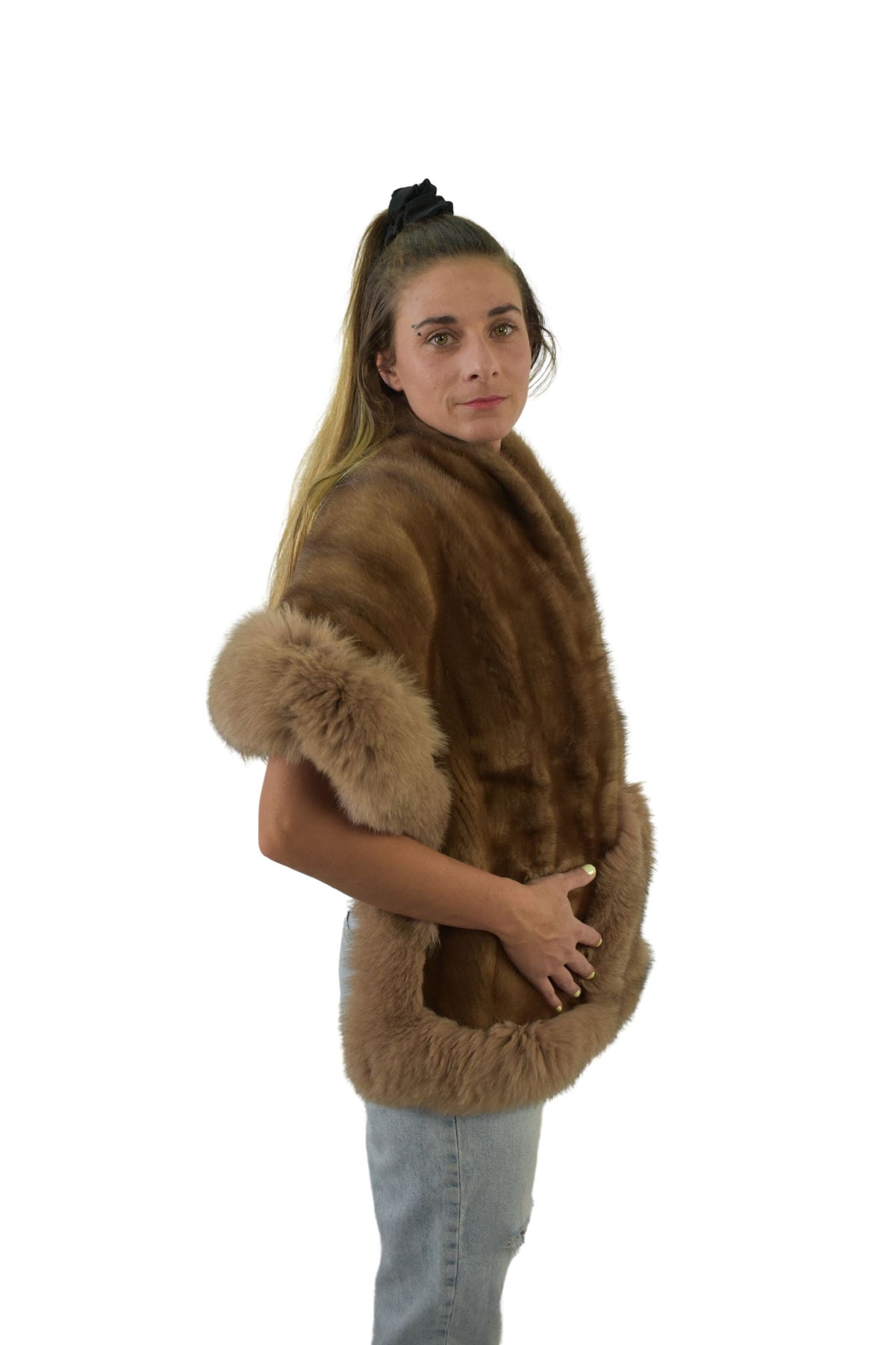 Mink Fur Stole | Mink With fox Etole | Fur Shawls | Luxury fur etole | Bride fur Etole | Mink Fur Wraps | Gift For Her