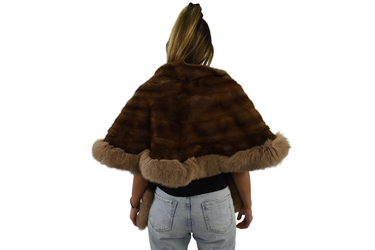 Mink Fur Stole | Mink With fox Etole | Fur Shawls | Luxury fur etole | Bride fur Etole | Mink Fur Wraps | Gift For Her