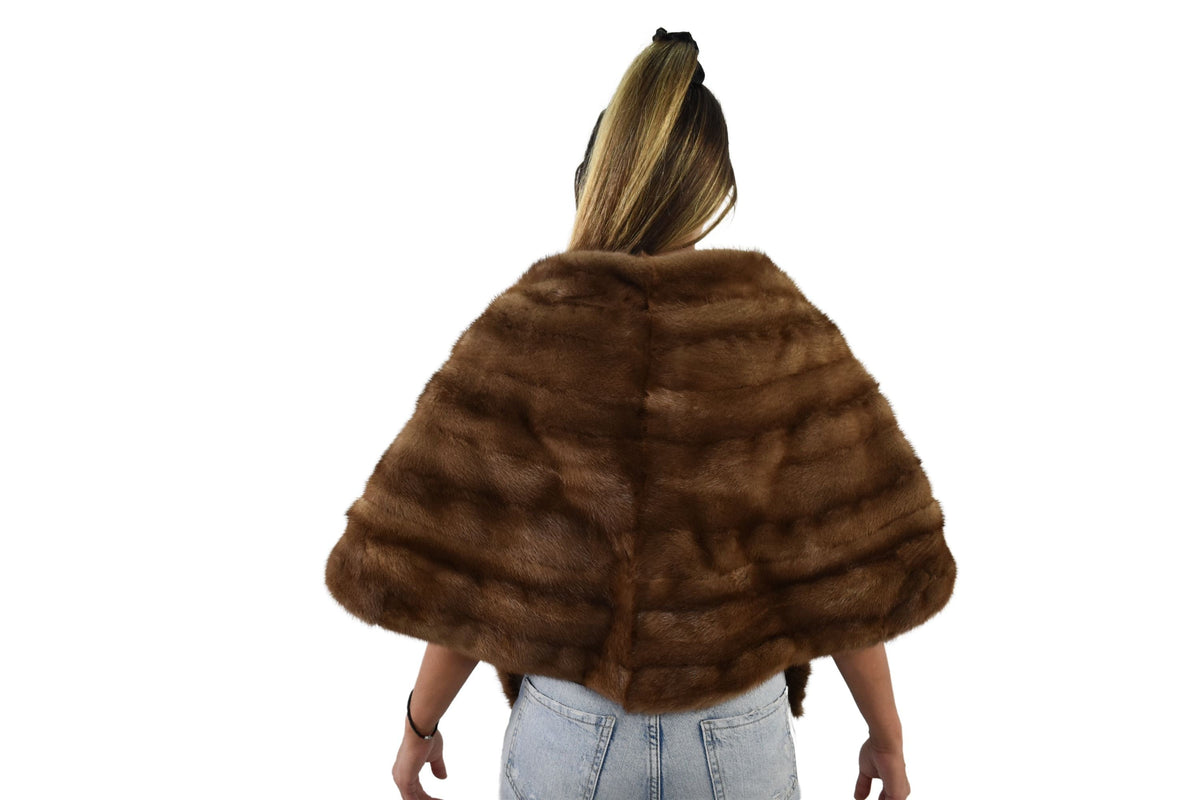 Handmade Mink Fur Stole: Luxury Bridal Shawl