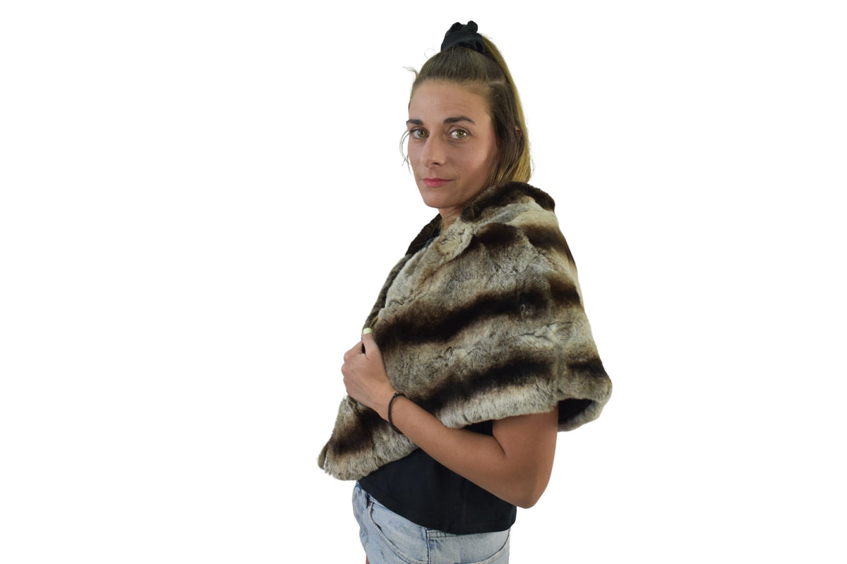 Fur Stole | Rex Rabbit  Fur Stole | Fur Etole | Bolero Fur | Real  Fur Cape | Christmas Gift