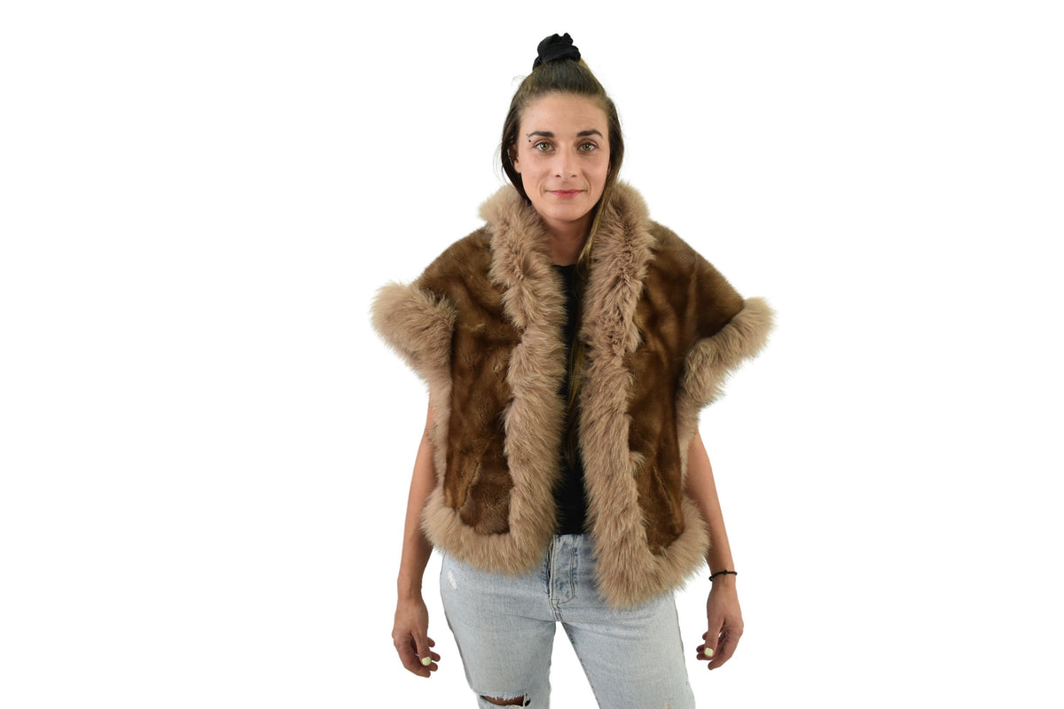 Fur Etole | Mink With fox Stole | Fur Shawls | Luxury fur etole | Bride fur Etole | Mink Fur Wraps | Gift For Her