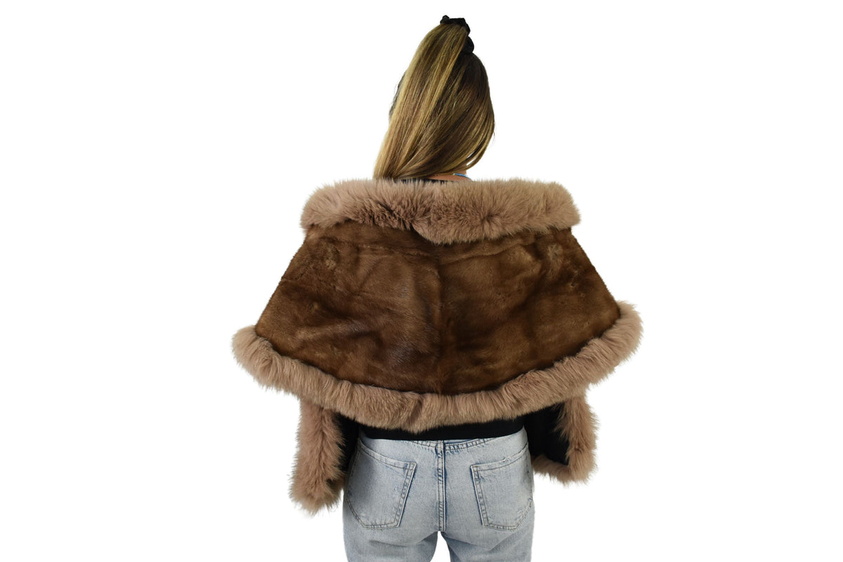 Fur Etole | Mink With fox Stole | Fur Shawls | Luxury fur etole | Bride fur Etole | Mink Fur Wraps | Gift For Her