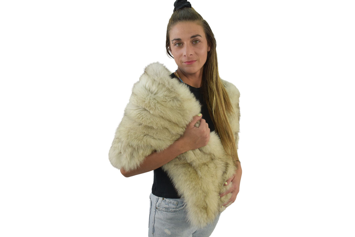 Fox Fur Stole | Natural Fox Fur etole | Fur Stole Fur Wedding | Fur Wrap | Fox Fur Collar | Gift For her