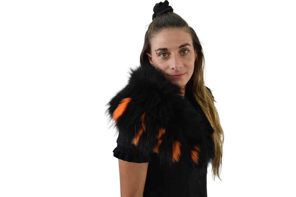 Fox Fur Collar, Natural  Fur collar. Neck Wrap, Fur Scarf. Fur Wrap, Handmade Fur Collar