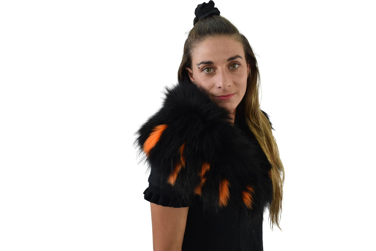 Fox Fur Collar, Natural  Fur collar. Neck Wrap, Fur Scarf. Fur Wrap, Handmade Fur Collar