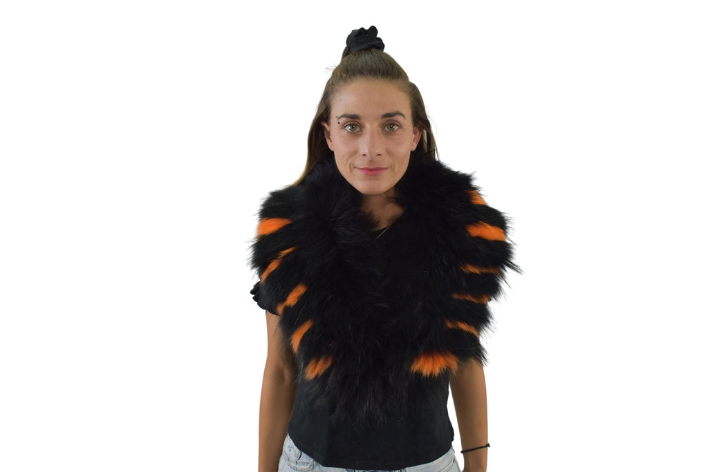 Fox Fur Collar, Natural  Fur collar. Neck Wrap, Fur Scarf. Fur Wrap, Handmade Fur Collar