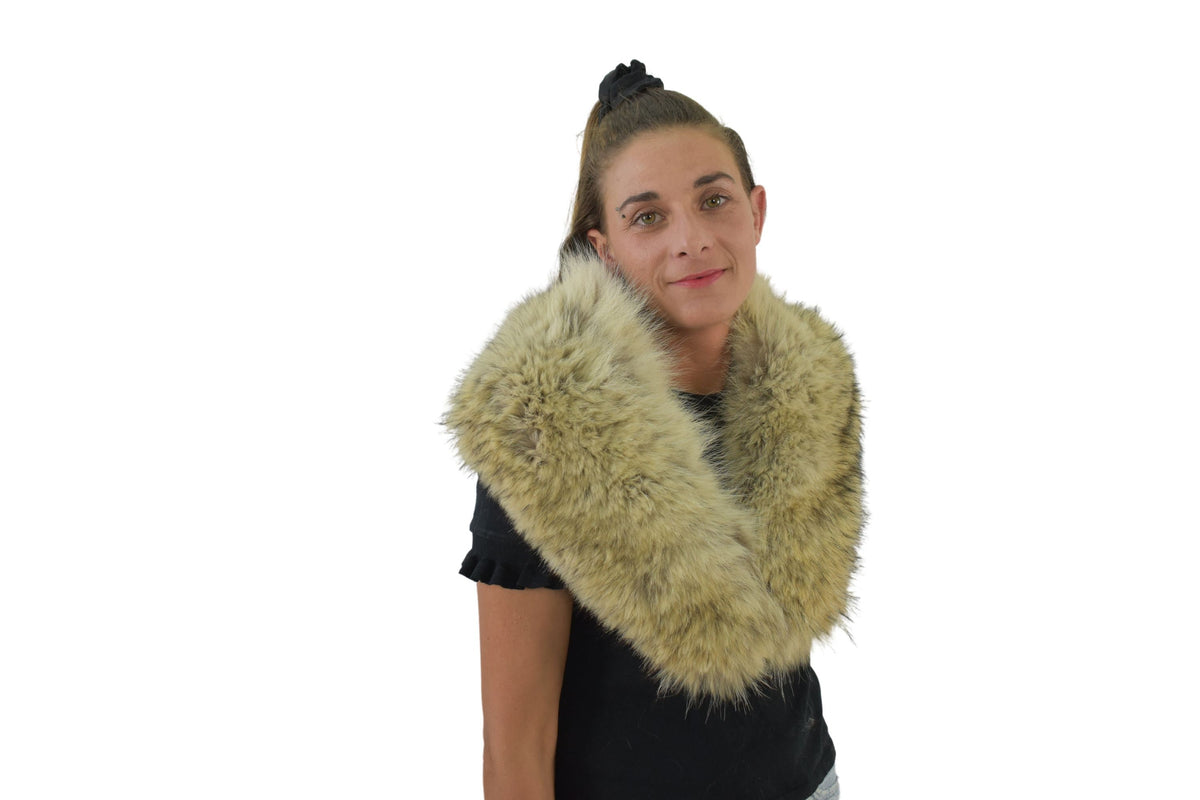 Fox Fur Collar.  Fur Large collar. Detachable Fox Collar.  Neck Wrap. Fur Scarf. Fur Wrap. Handmade Fur Collar