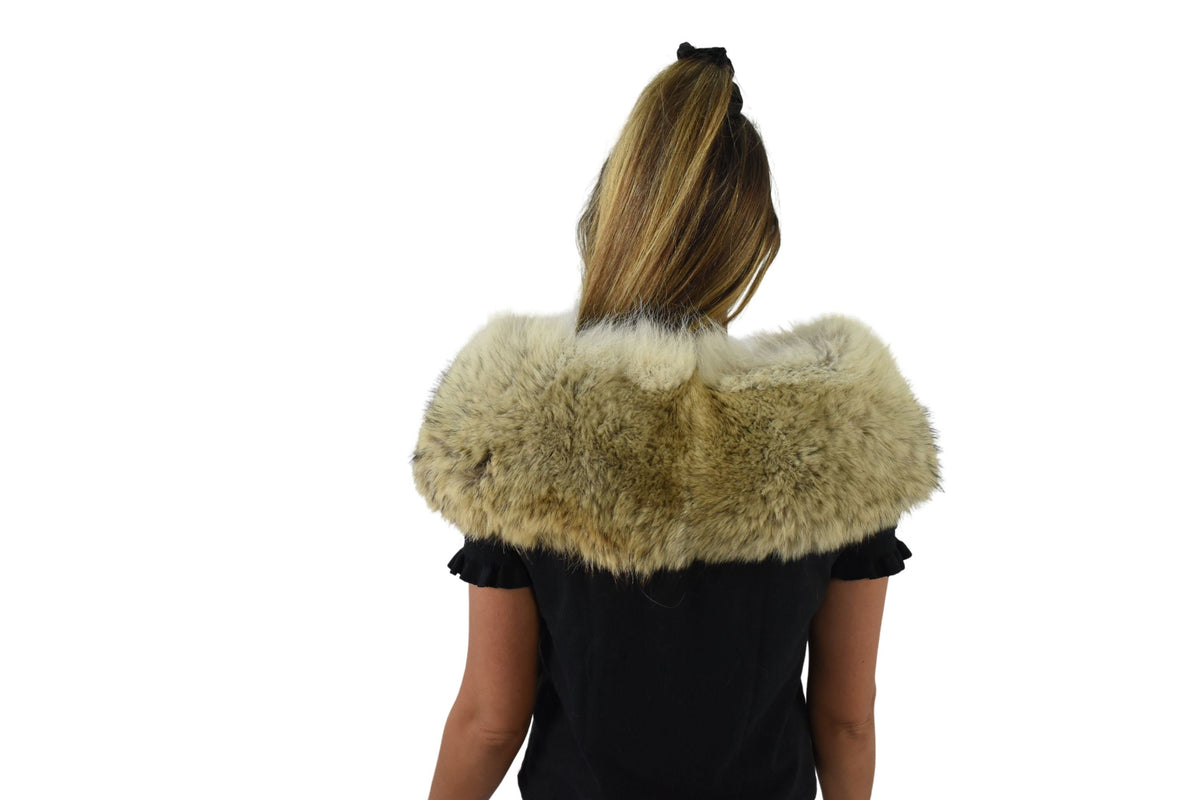 Fox Fur Collar.  Fur Large collar. Detachable Fox Collar.  Neck Wrap. Fur Scarf. Fur Wrap. Handmade Fur Collar