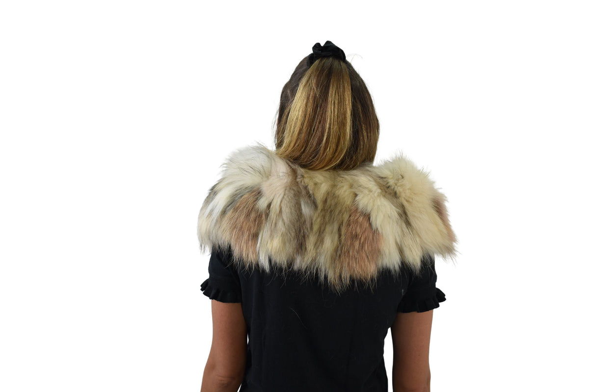 Fox Fur Collar.  Fur Large collar. Detachable Fox Collar.  Fur  Stole. Fur Scarf. Fur Wrap. Handmade Fur Collar