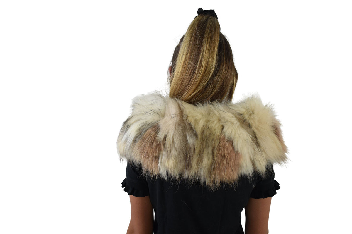 Fox Fur Collar.  Fur Large collar. Detachable Fox Collar.  Fur  Stole. Fur Scarf. Fur Wrap. Handmade Fur Collar