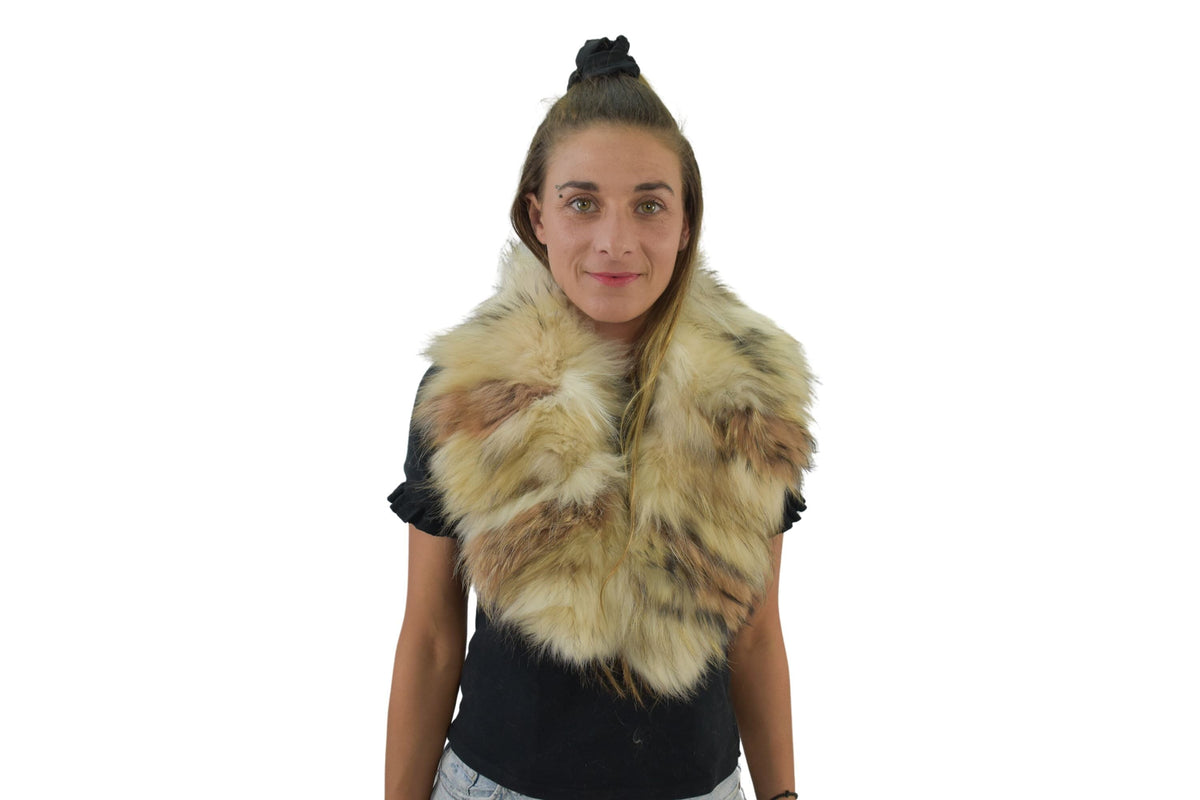 Fox Fur Collar.  Fur Large collar. Detachable Fox Collar.  Fur  Stole. Fur Scarf. Fur Wrap. Handmade Fur Collar