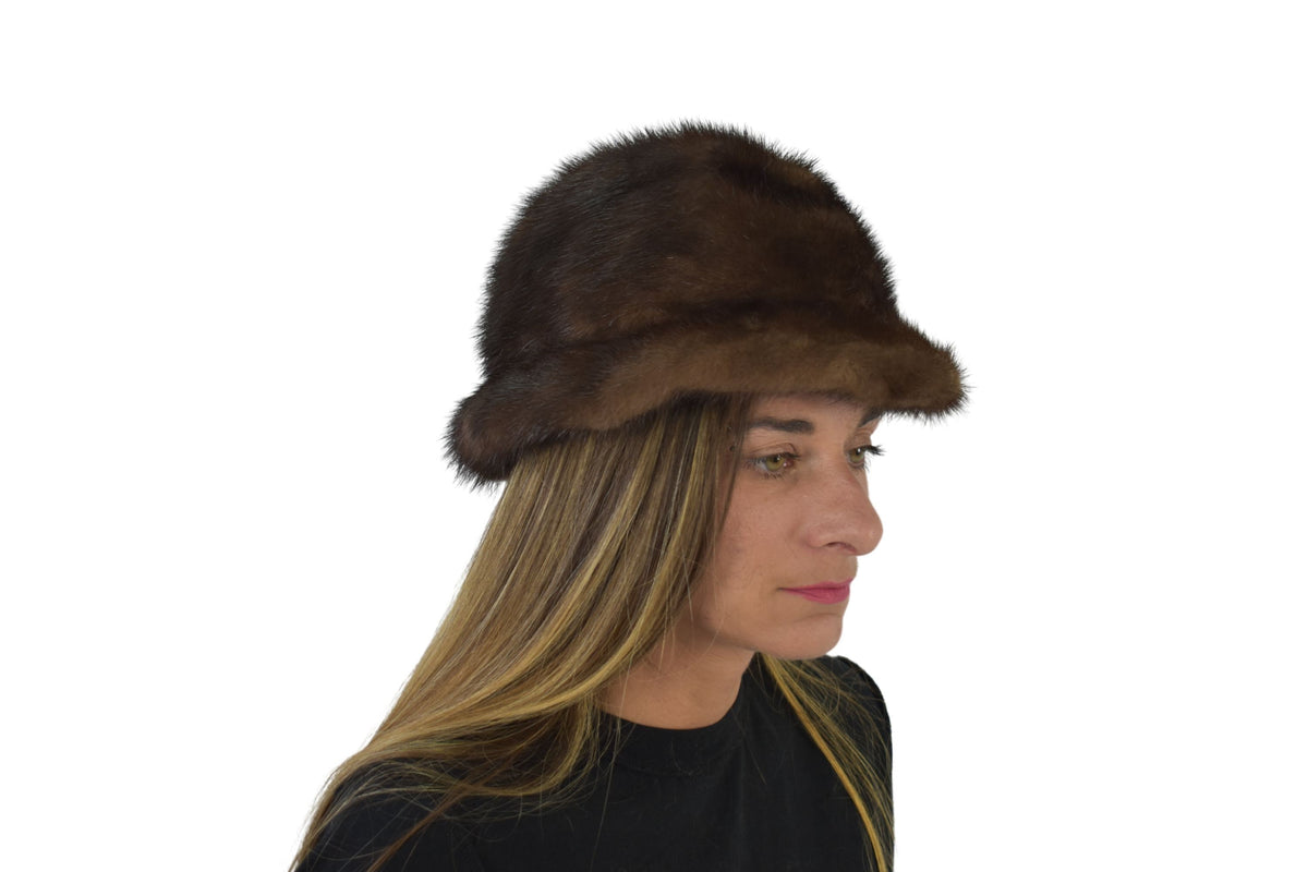 Luxury Fur Hat | Mink Fur Hat  | Bucket Fur Hat | Brown Mink Hat | Winter Hat For Women | Gift For Her