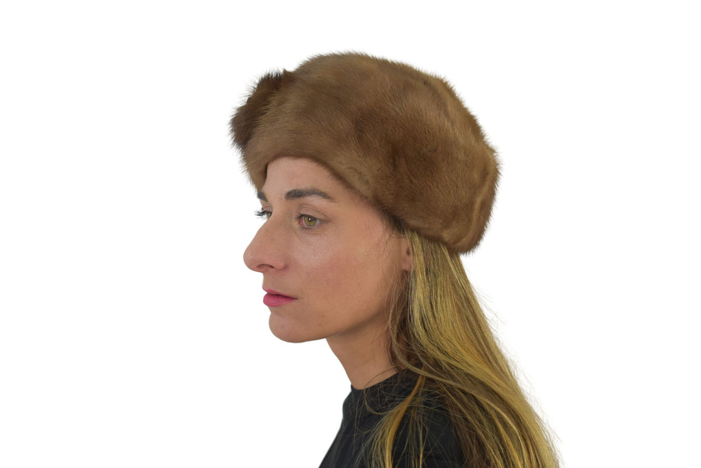 Luxury Fur Hat | Mink Fur Hat  | Vintage style  Fur Hat | Brown Mink Hat | Winter Hat For Women | Gift For Her