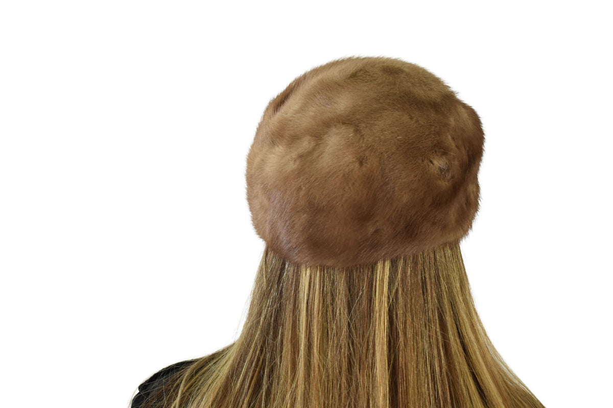 Luxury Fur Hat | Mink Fur Hat  | Vintage style  Fur Hat | Brown Mink Hat | Winter Hat For Women | Gift For Her