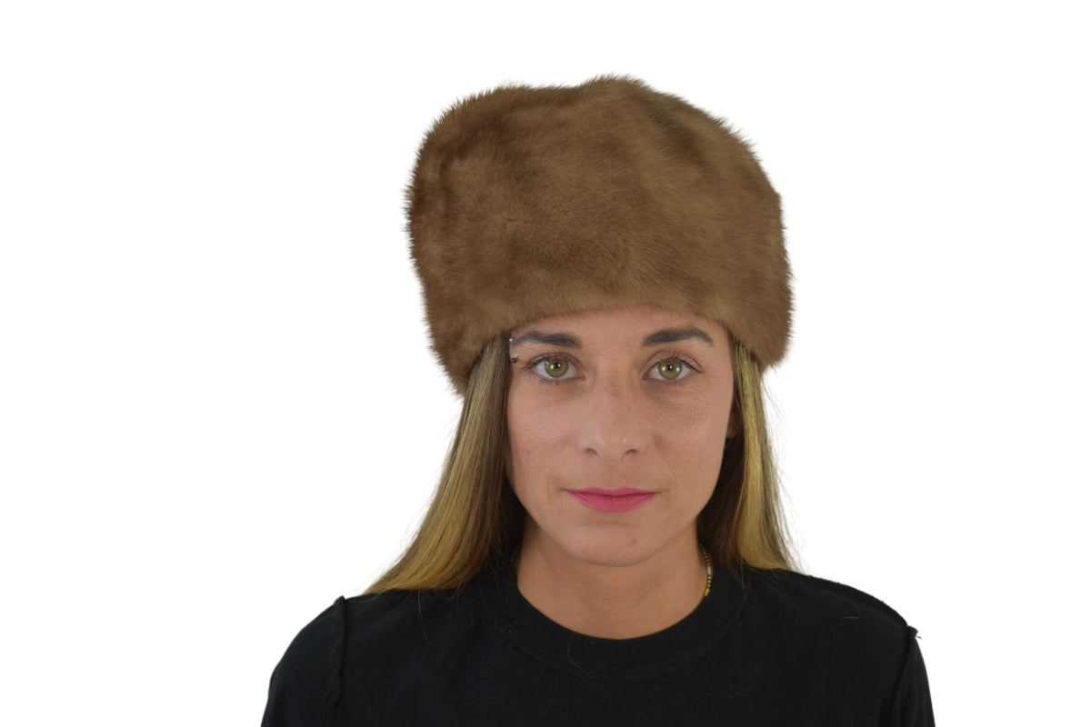 Luxury Fur Hat | Mink Fur Hat  | Vintage style  Fur Hat | Brown Mink Hat | Winter Hat For Women | Gift For Her