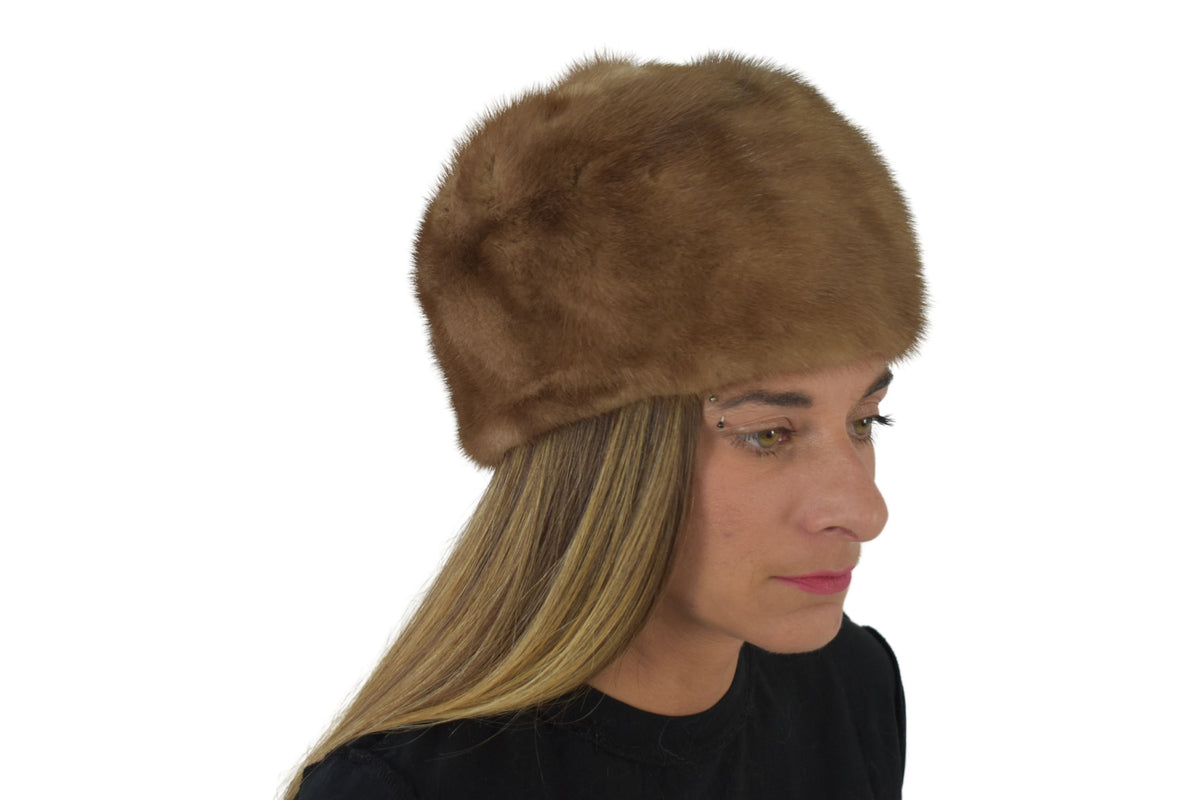 Luxury Fur Hat | Mink Fur Hat  | Vintage style  Fur Hat | Brown Mink Hat | Winter Hat For Women | Gift For Her