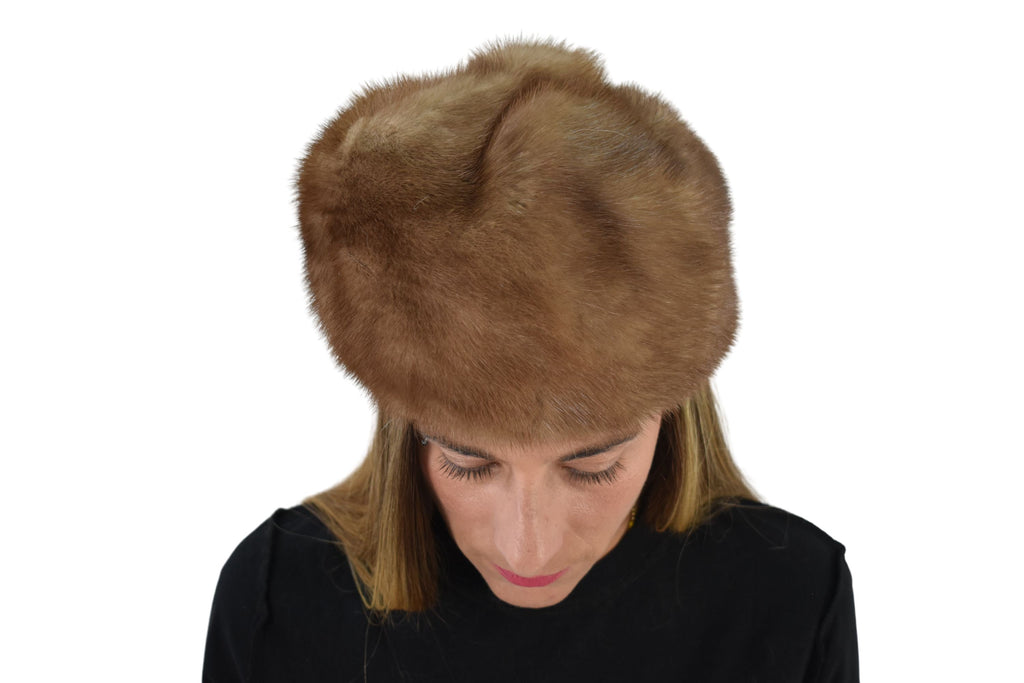 Luxury Fur Hat | Mink Fur Hat  | Vintage style  Fur Hat | Brown Mink Hat | Winter Hat For Women | Gift For Her