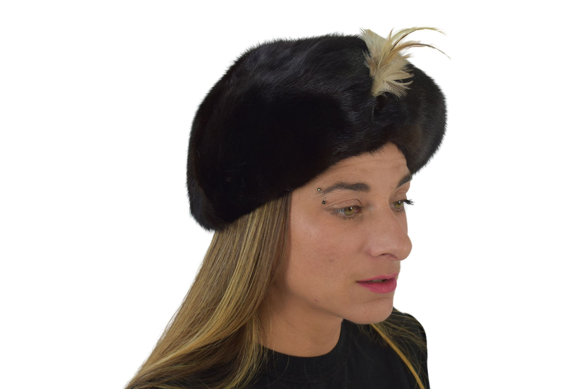 Luxury Fur Hat | Mink Fur Hat  | Bucket Fur Hat | Vintage Brown Mink Hat | Winter Hat For Women | Gift For Her