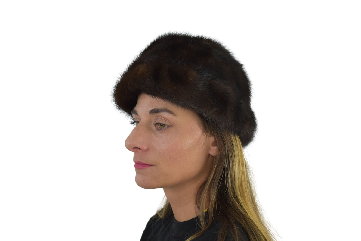 Luxury Fur Hat | Mink Fur Hat  |  Fur Hat | Vintage Brown Mink Hat | Winter Hat For Women | Gift For Her