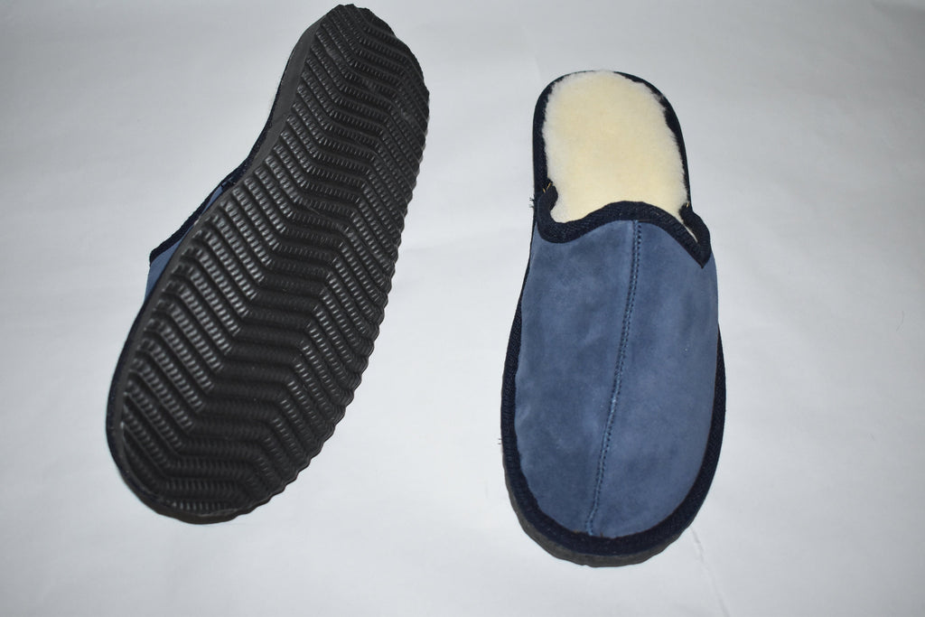 Natural Sheepskin Slippers  |  sheariling Fur Slippers | Winter slippers |Men  Fur slippers | Leather Slippers