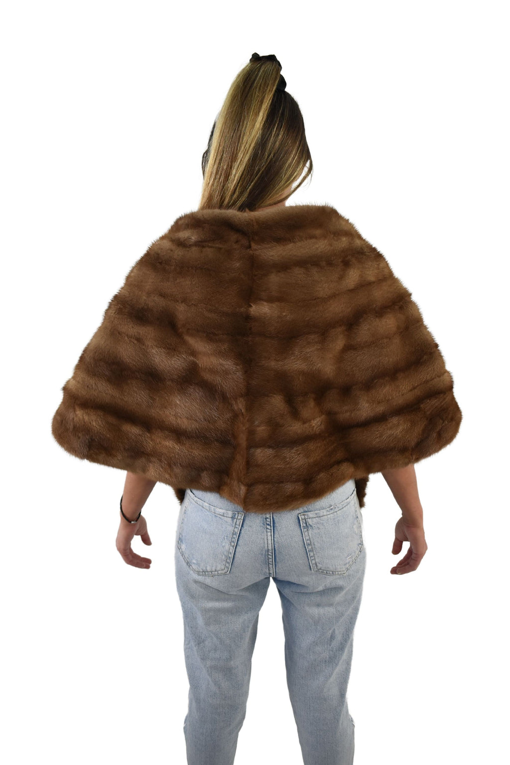 Handmade Mink Fur Stole: Luxury Bridal Shawl