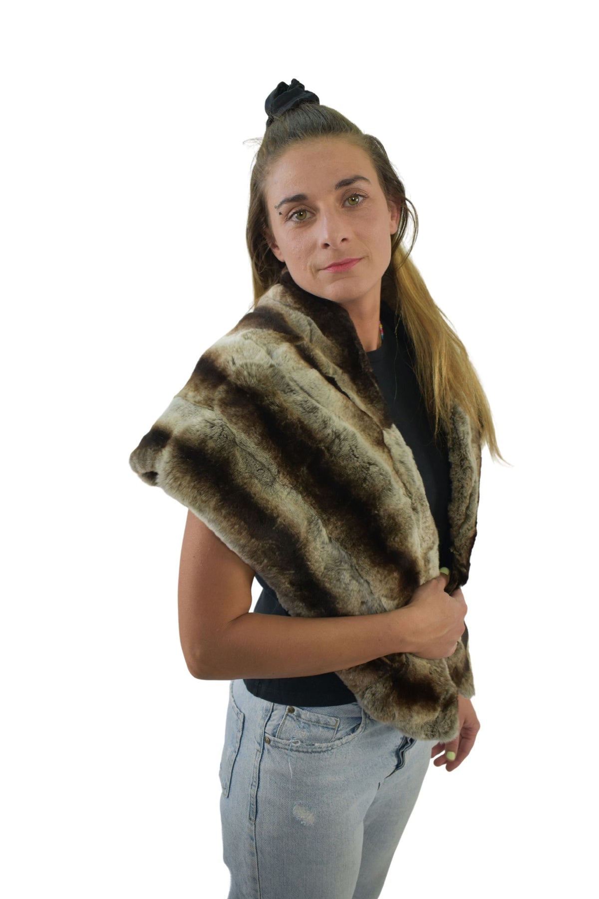 Fur Stole | Rex Rabbit  Fur Stole | Fur Etole | Bolero Fur | Real  Fur Cape | Christmas Gift